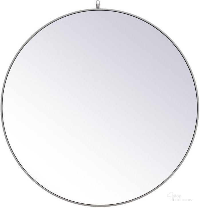 The appearance of Rowan Grey Round Mirror MR4745GR designed by Elegant Lighting in the transitional interior design. This grey piece of furniture  was selected by 1StopBedrooms from Rowan Collection to add a touch of cosiness and style into your home. Sku: MR4745GR. Material: Metal. Product Type: Mirror. Image1