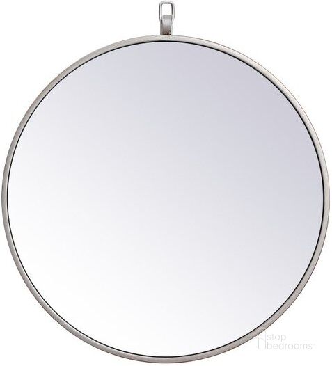 The appearance of Rowan Silver Round Mirror MR4718S designed by Elegant Lighting in the transitional interior design. This silver piece of furniture  was selected by 1StopBedrooms from Rowan Collection to add a touch of cosiness and style into your home. Sku: MR4718S. Material: Metal. Product Type: Mirror. Image1