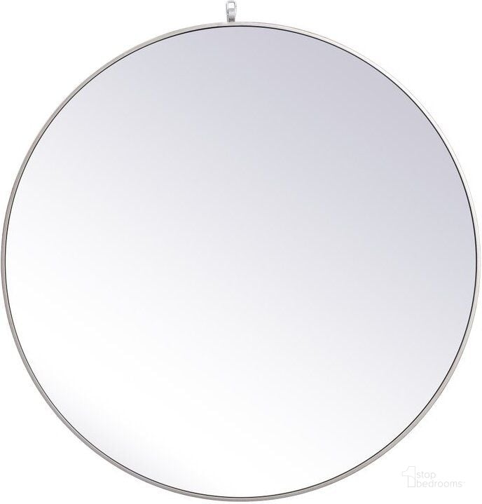 The appearance of Rowan Silver Round Mirror MR4739S designed by Elegant Lighting in the transitional interior design. This silver piece of furniture  was selected by 1StopBedrooms from Rowan Collection to add a touch of cosiness and style into your home. Sku: MR4739S. Material: Metal. Product Type: Mirror. Image1