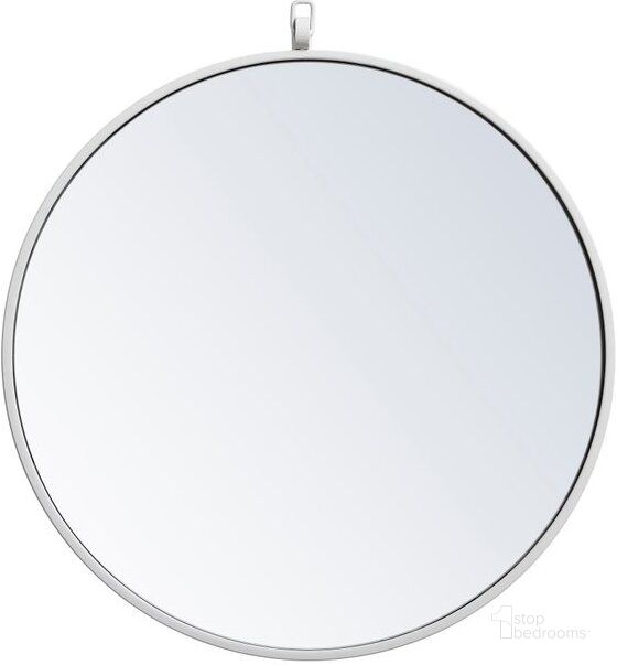 The appearance of Rowan White Round Mirror MR4721WH designed by Elegant Lighting in the transitional interior design. This white piece of furniture  was selected by 1StopBedrooms from Rowan Collection to add a touch of cosiness and style into your home. Sku: MR4721WH. Material: Metal. Product Type: Mirror. Image1