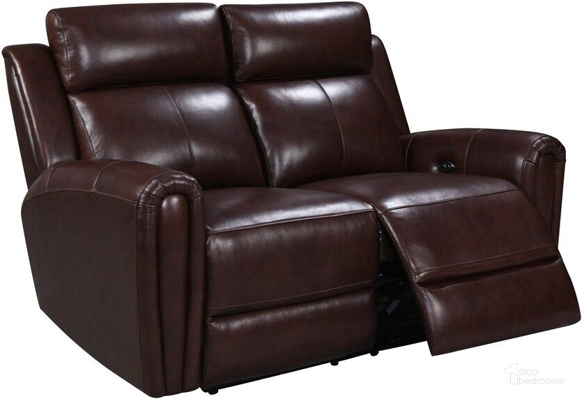 The appearance of Royce Jonathan Power Reclining Loveseat In Brown designed by Leather Italia USA in the traditional interior design. This brown piece of furniture  was selected by 1StopBedrooms from Royce Collection to add a touch of cosiness and style into your home. Sku: 1712-E3215-027030LV. Material: Leather. Product Type: Reclining Loveseat. Image1