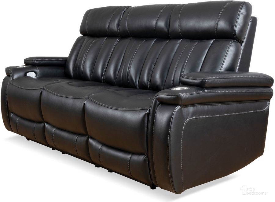 The appearance of Royce Power Reclining Sofa Loveseat and Recliner In Black designed by Parker House in the transitional interior design. This black piece of furniture  was selected by 1StopBedrooms from Royce Collection to add a touch of cosiness and style into your home. Sku: MROY#812PH-MID;MROY#822PH-MID;MROY#832PH-MID. Material: Polyester. Product Type: Living Room Set. Image1