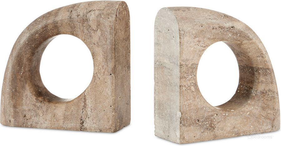 The appearance of Russo Travertine Object Set of 2 In Natural designed by Currey & Company in the modern / contemporary interior design. This natural piece of furniture  was selected by 1StopBedrooms from Russo Collection to add a touch of cosiness and style into your home. Sku: 1200-0816. Material: Stone. Product Type: Sculpture. Image1