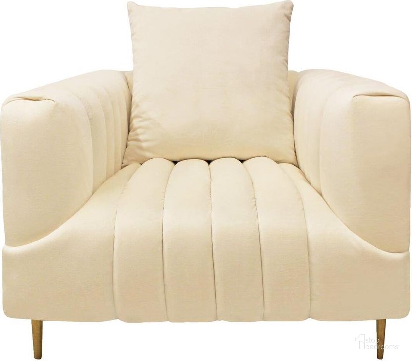 The appearance of Rutland Lounge Chair In Ivory designed by Moti in the modern / contemporary interior design. This ivory piece of furniture  was selected by 1StopBedrooms from Rutland Collection to add a touch of cosiness and style into your home. Sku: 88023068. Material: Wood. Product Type: Lounge Chair. Image1