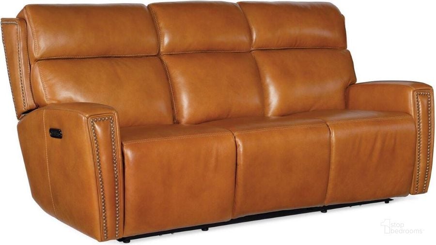 The appearance of Ruthe Zerog Power Sofa With Ph And Hidden Console SS704-PHZ3C-019 designed by Hooker in the transitional interior design. This brown piece of furniture  was selected by 1StopBedrooms from Ruthe Collection to add a touch of cosiness and style into your home. Sku: SS704-PHZ3C-019. Material: Leather. Product Type: Sofa. Image1