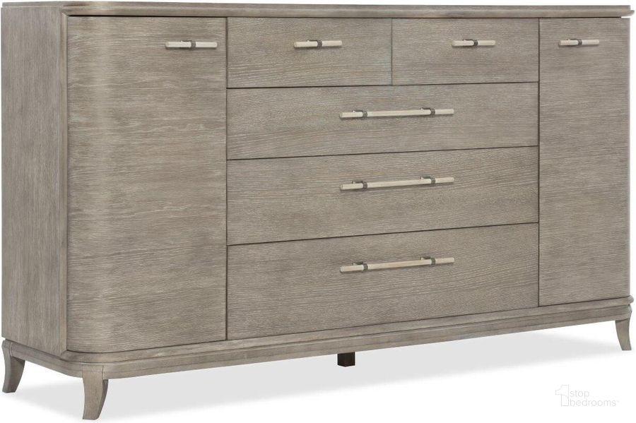 The appearance of Affinity Server designed by Hooker in the transitional interior design. This gray piece of furniture  was selected by 1StopBedrooms from Affinity Collection to add a touch of cosiness and style into your home. Sku: 6050-75907-GRY. Product Type: Server. Image1