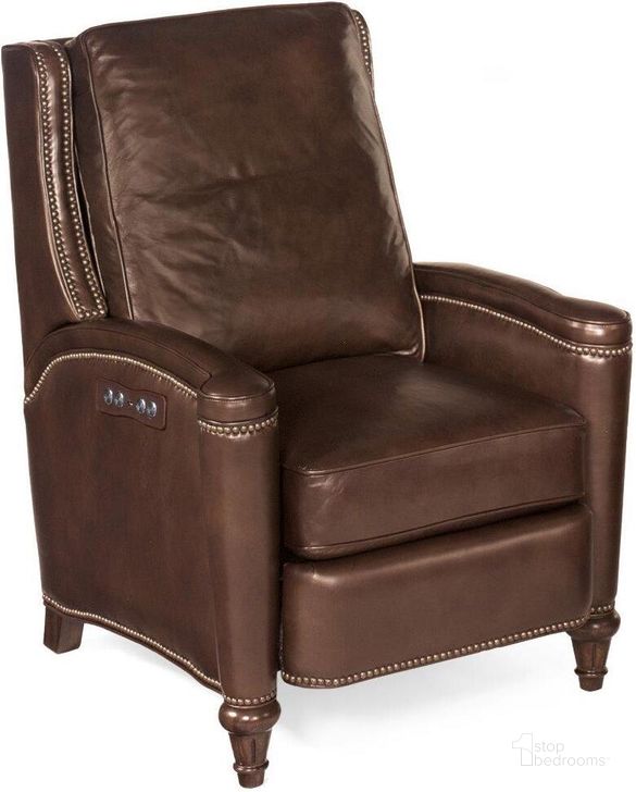 The appearance of Rylea Power Recliner w/ Power Headrest designed by Hooker in the traditional interior design. This dark wood piece of furniture  was selected by 1StopBedrooms from RC Collection to add a touch of cosiness and style into your home. Sku: RC216-PH-088. Material: Leather. Product Type: Recliner.