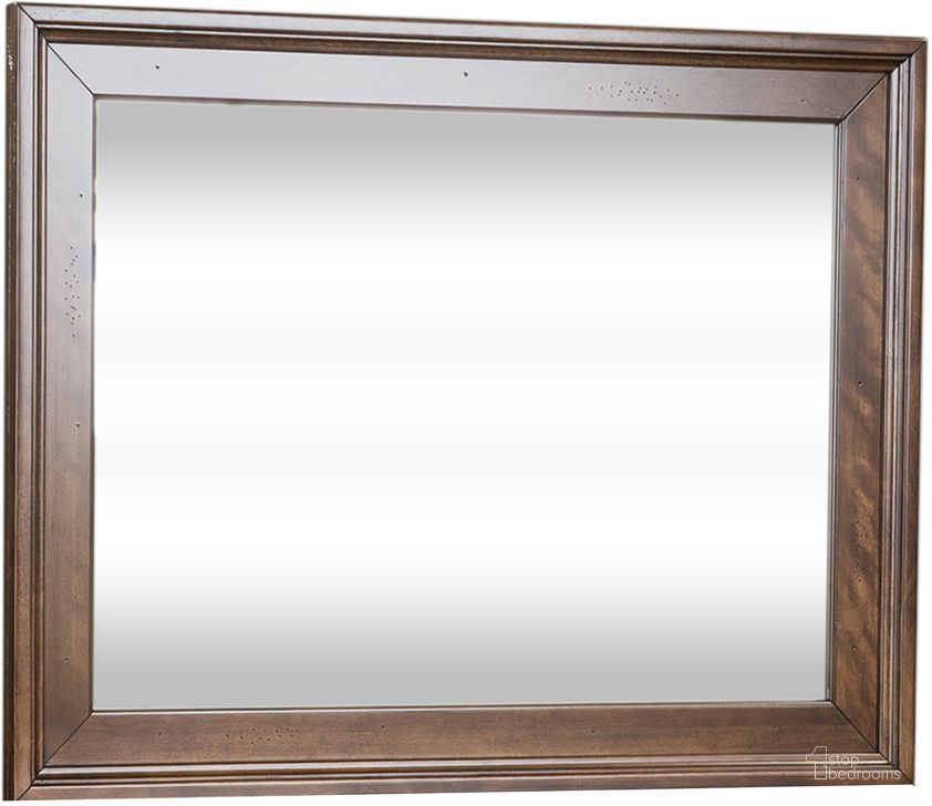 The appearance of Saddlebrook Tobacco Mirror designed by Liberty in the transitional interior design. This brown piece of furniture  was selected by 1StopBedrooms from Saddlebrook Collection to add a touch of cosiness and style into your home. Sku: 184-BR51. Material: Glass. Product Type: Dresser Mirror. Image1