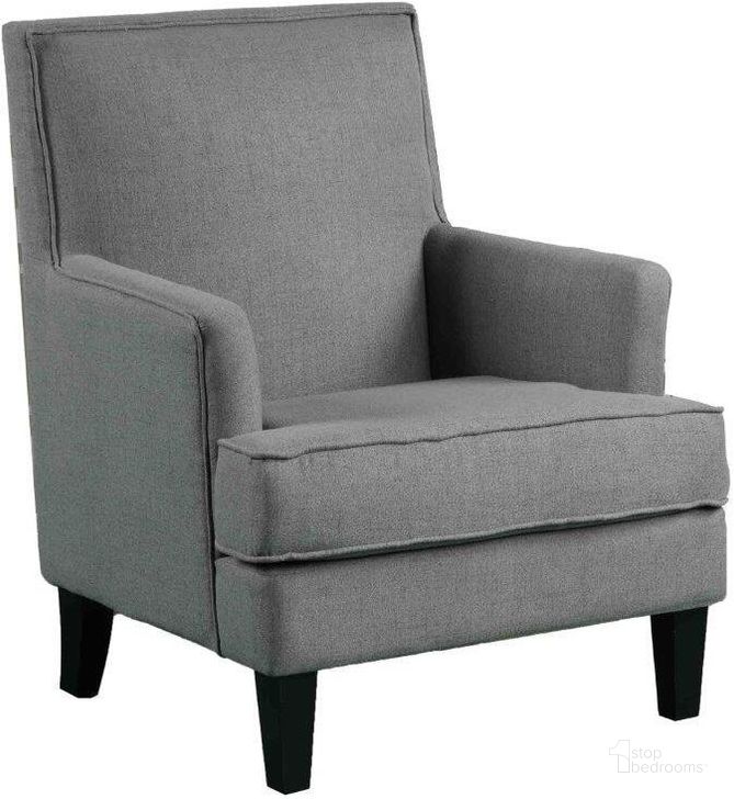 The appearance of Saladin 30 Inch Transitional Fabric Arm Chair In Dark Gray designed by Best Master Furniture in the transitional interior design. This dark gray piece of furniture  was selected by 1StopBedrooms from Saladin Collection to add a touch of cosiness and style into your home. Sku: HT002DG. Material: Fabric. Product Type: Arm Chair. Image1
