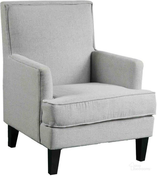 The appearance of Saladin 30 Inch Transitional Fabric Arm Chair In Light Gray designed by Best Master Furniture in the transitional interior design. This light gray piece of furniture  was selected by 1StopBedrooms from Saladin Collection to add a touch of cosiness and style into your home. Sku: HT002LG. Material: Fabric. Product Type: Arm Chair. Image1