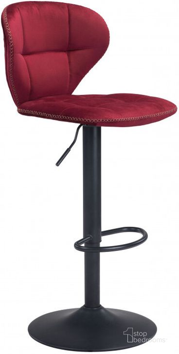 The appearance of Salem Red Bar Chair designed by Zuo Modern in the modern / contemporary interior design. This red piece of furniture  was selected by 1StopBedrooms from Salem Collection to add a touch of cosiness and style into your home. Sku: 101716. Material: Steel. Product Type: Bar Chair. Image1