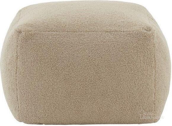 The appearance of Samuels Boucle Pouf In Light Brown designed by Safavieh Couture in the transitional interior design. This light brown piece of furniture  was selected by 1StopBedrooms from Samuels Collection to add a touch of cosiness and style into your home. Sku: SFV5041D. Product Type: Ottoman. Material: Top Grain Leather. Image1