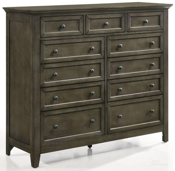 The appearance of San Mateo Gray 11 Drawer Gentlemens Chest designed by Intercon in the transitional interior design. This gray piece of furniture  was selected by 1StopBedrooms from San Mateo Collection to add a touch of cosiness and style into your home. Sku: SM-BR-8811GC-GRY-C. Product Type: Chest. Image1