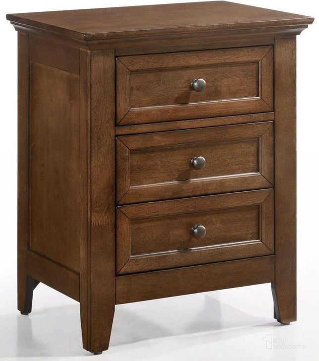The appearance of San Mateo Tuscan 3 Drawer Nightstand designed by Intercon in the transitional interior design. This brown piece of furniture  was selected by 1StopBedrooms from San Mateo Collection to add a touch of cosiness and style into your home. Sku: SM-BR-8803-TUS-C. Product Type: Nightstand. Image1