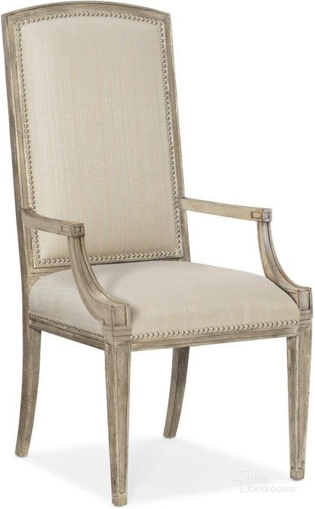 The appearance of Sanctuary Beige Cambre Arm Chair Set of 2 designed by Hooker in the traditional interior design. This beige piece of furniture  was selected by 1StopBedrooms from Sanctuary 2 Collection to add a touch of cosiness and style into your home. Sku: 5865-75700-80. Product Type: Dining Chair. Material: Iron.