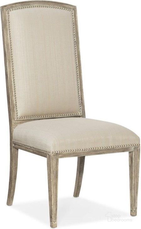 The appearance of Sanctuary Cambre Side Chair set of 2 designed by Hooker in the traditional interior design. This light wood piece of furniture  was selected by 1StopBedrooms from Sanctuary 2 Collection to add a touch of cosiness and style into your home. Sku: 5865-75710-80. Material: Fabric. Product Type: Side Chair. Image1