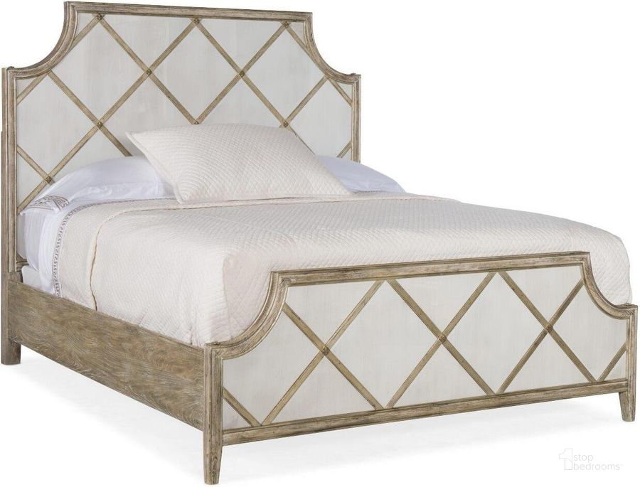 The appearance of Sanctuary Diamont King Panel Bed designed by Hooker in the traditional interior design. This medium wood piece of furniture  was selected by 1StopBedrooms from Sanctuary 2 Collection to add a touch of cosiness and style into your home. Sku: 5875-90353-95;5875-90367-95;5875-90368-95. Bed Type: Panel Bed. Material: Wood. Product Type: Panel Bed. Bed Size: King. Image1