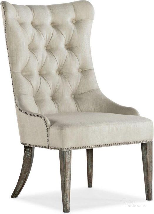 The appearance of Sanctuary Hostesse Upholstered Chair set of 2 designed by Hooker in the traditional interior design. This light wood piece of furniture  was selected by 1StopBedrooms from Sanctuary 2 Collection to add a touch of cosiness and style into your home. Sku: 5865-75415-80. Material: Fabric. Product Type: Arm Chair. Image1