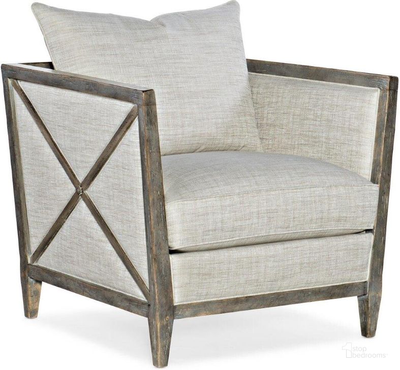 The appearance of Sanctuary Prim Lounge Chair designed by Hooker in the traditional interior design. This medium wood piece of furniture  was selected by 1StopBedrooms from Sanctuary 2 Collection to add a touch of cosiness and style into your home. Sku: 5865-52003-95. Material: Fabric. Product Type: Lounge Chair. Image1
