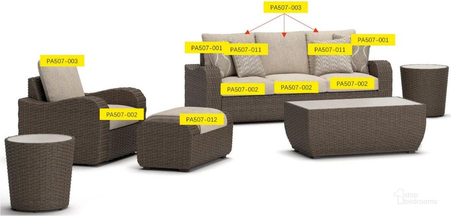 The appearance of Sandy Bloom Wheat Ottoman Cushion designed by Signature Design by Ashley in the transitional interior design. This wheat piece of furniture  was selected by 1StopBedrooms from Sandy Bloom Collection to add a touch of cosiness and style into your home. Sku: PA507-012. Product Type: Outdoor Accessory.
