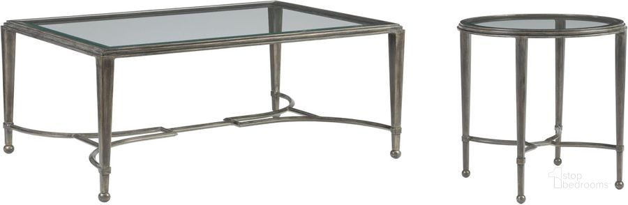 The appearance of Sangiovese St. Laurent Small Rectangular Occasional Table Set designed by Artistica Home in the industrial interior design. This gray piece of furniture  was selected by 1StopBedrooms from Sangiovese Collection to add a touch of cosiness and style into your home. Sku: 01-2011-945-44;01-2011-950-44. Product Type: Occasional Table Set. Image1
