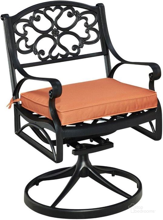 The appearance of Sanibel Black Outdoor Swivel Rocking Chair 6654-53C designed by Homestyles in the traditional interior design. This black piece of furniture  was selected by 1StopBedrooms from Sanibel Collection to add a touch of cosiness and style into your home. Sku: 6654-53;6654-CUS. Material: Aluminum. Product Type: Outdoor Chair. Image1