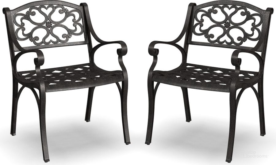 The appearance of Sanibel Bronze Outdoor Chair Pair 6655-80 designed by Homestyles in the traditional interior design. This bronze piece of furniture  was selected by 1StopBedrooms from Sanibel Collection to add a touch of cosiness and style into your home. Sku: 6655-80. Material: Aluminum. Product Type: Outdoor Chair. Image1