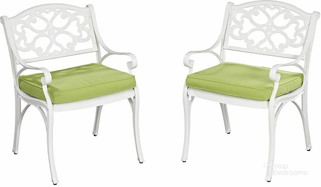 The appearance of Sanibel White Outdoor Chair Pair 6652-80C designed by Homestyles in the traditional interior design. This white piece of furniture  was selected by 1StopBedrooms from Sanibel Collection to add a touch of cosiness and style into your home. Sku: 6652-80;6652-CUS;6652-CUS. Material: Aluminum. Product Type: Outdoor Chair. Image1