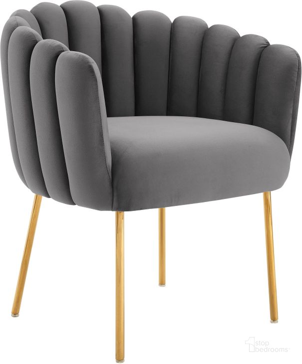 The appearance of Sanna Channel Tufted Performance Velvet Arm Chair In Gray designed by Modway in the modern / contemporary interior design. This gray piece of furniture  was selected by 1StopBedrooms from Sanna Collection to add a touch of cosiness and style into your home. Sku: EEI-5024-GRY. Material: Wood. Product Type: Arm Chair. Image1