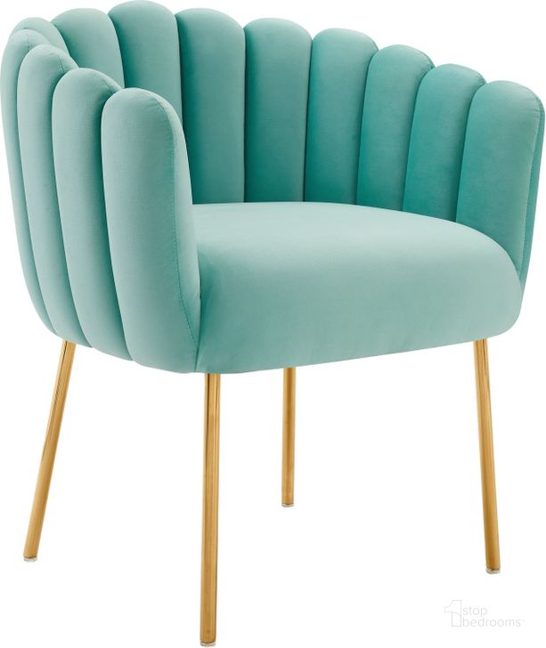 The appearance of Sanna Channel Tufted Performance Velvet Arm Chair In Mint designed by Modway in the modern / contemporary interior design. This mint piece of furniture  was selected by 1StopBedrooms from Sanna Collection to add a touch of cosiness and style into your home. Sku: EEI-5024-MIN. Material: Wood. Product Type: Arm Chair. Image1