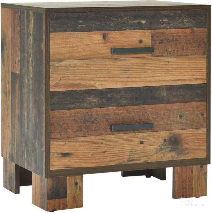 The appearance of Sano Claire Rustic Pine Nightstand designed by Leisure Living in the modern / contemporary interior design. This rustic pine piece of furniture  was selected by 1StopBedrooms from Sano Claire Collection to add a touch of cosiness and style into your home. Sku: 223142. Material: Wood. Product Type: Nightstand. Image1