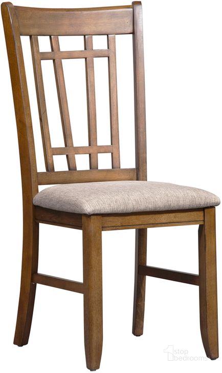 The appearance of Santa Rosa Ii Lattice Back Side Chair (Set of 2) designed by Liberty in the transitional interior design. This honey piece of furniture  was selected by 1StopBedrooms from Santa Rosa Ii Collection to add a touch of cosiness and style into your home. Sku: 227-C9201S. Product Type: Dining Chair. Material: Rubberwood. Image1