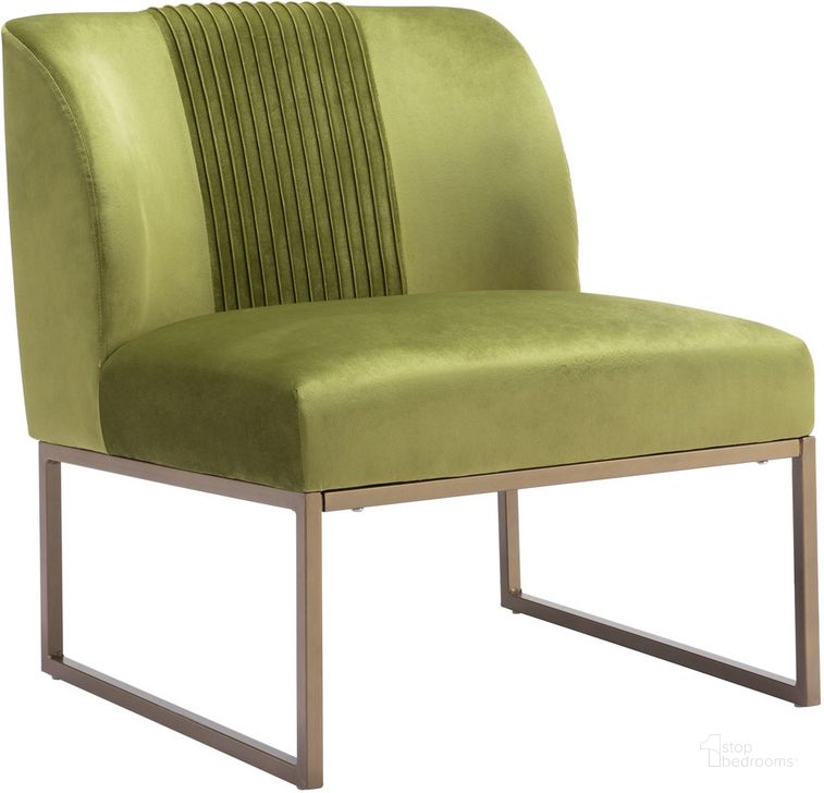 The appearance of Sante Fe Accent Chair In Olive Green designed by Zuo Modern in the modern / contemporary interior design. This olive green piece of furniture  was selected by 1StopBedrooms from Sante Collection to add a touch of cosiness and style into your home. Sku: 109527. Product Type: Accent Chair. Material: Plywood. Image1