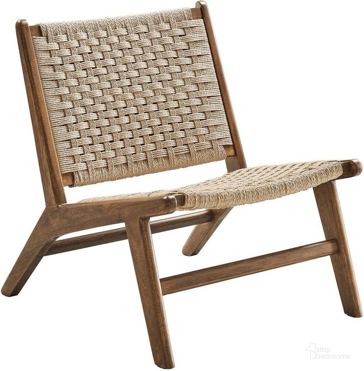 The appearance of Saoirse Woven Rope Wood Accent Lounge Chair In Natural Walnut designed by Modway in the  interior design. This natural walnut piece of furniture  was selected by 1StopBedrooms from Saoirse Collection to add a touch of cosiness and style into your home. Sku: EEI-6543-WAL-NAT. Product Type: Lounge Chair. Material: Rubberwood. Image1
