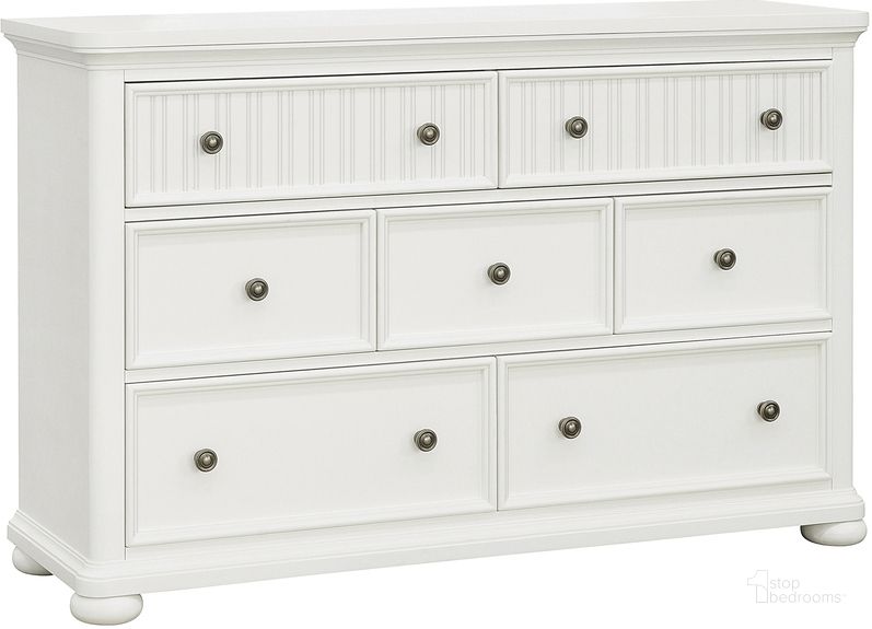 The appearance of Savannah 7-Drawer Dresser In White designed by Samuel Lawrence in the transitional interior design. This white piece of furniture  was selected by 1StopBedrooms from Savannah Collection to add a touch of cosiness and style into your home. Sku: S920-410. Product Type: Dresser. Material: Poplar. Image1