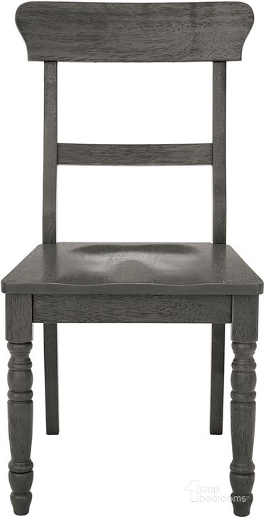 The appearance of Savannah Court Dining Chair Set of 2 In Gray designed by Progressive Furniture in the transitional interior design. This gray piece of furniture  was selected by 1StopBedrooms from Savannah Court Collection to add a touch of cosiness and style into your home. Sku: D845-61G. Product Type: Dining Chair. Material: Rubberwood. Image1