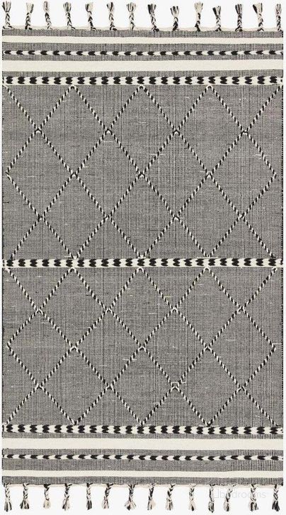 The appearance of Sawyer Black Rug SAWYSAW-01BL00160S designed by Loloi Rugs in the modern / contemporary interior design. This black piece of furniture  was selected by 1StopBedrooms from Sawyer Collection to add a touch of cosiness and style into your home. Sku: SAWYSAW-01BL00160S. Material: Wool. Product Type: Rug. Image1