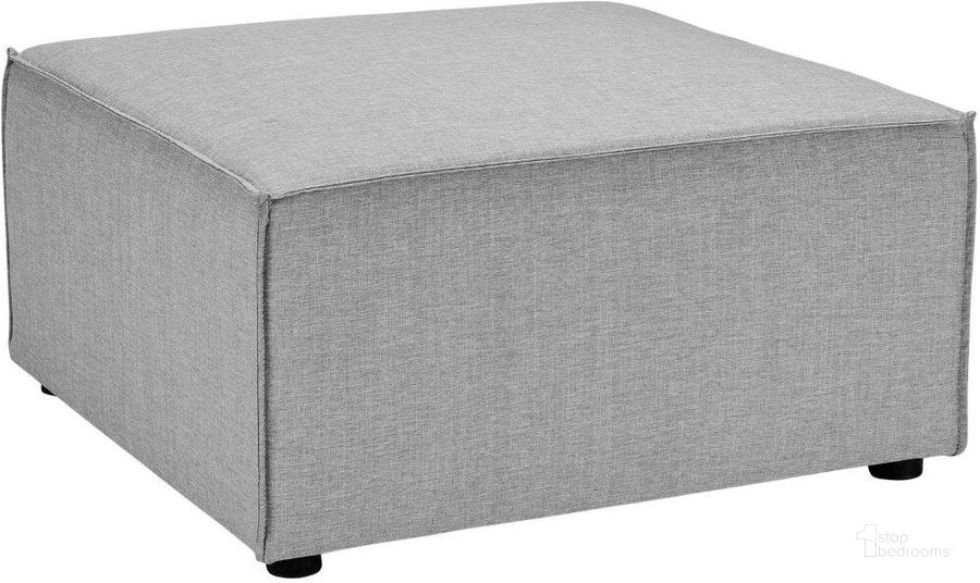 The appearance of Saybrook Outdoor Patio Upholstered Sectional Sofa Ottoman EEI-4211-GRY designed by Modway in the modern / contemporary interior design. This gray piece of furniture  was selected by 1StopBedrooms from Saybrook Collection to add a touch of cosiness and style into your home. Sku: EEI-4211-GRY. Material: Aluminum. Product Type: Ottoman. Image1