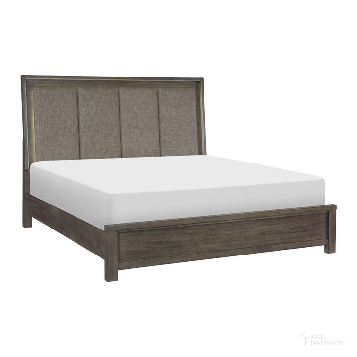 The appearance of Scarlett Brownish Gray Queen Panel Bed designed by Homelegance in the transitional interior design. This brown piece of furniture  was selected by 1StopBedrooms from Scarlett Collection to add a touch of cosiness and style into your home. Sku: 1555-1;1555-2;1555-3. Bed Type: Panel Bed. Material: Wood. Product Type: Panel Bed. Bed Size: Queen. Image1