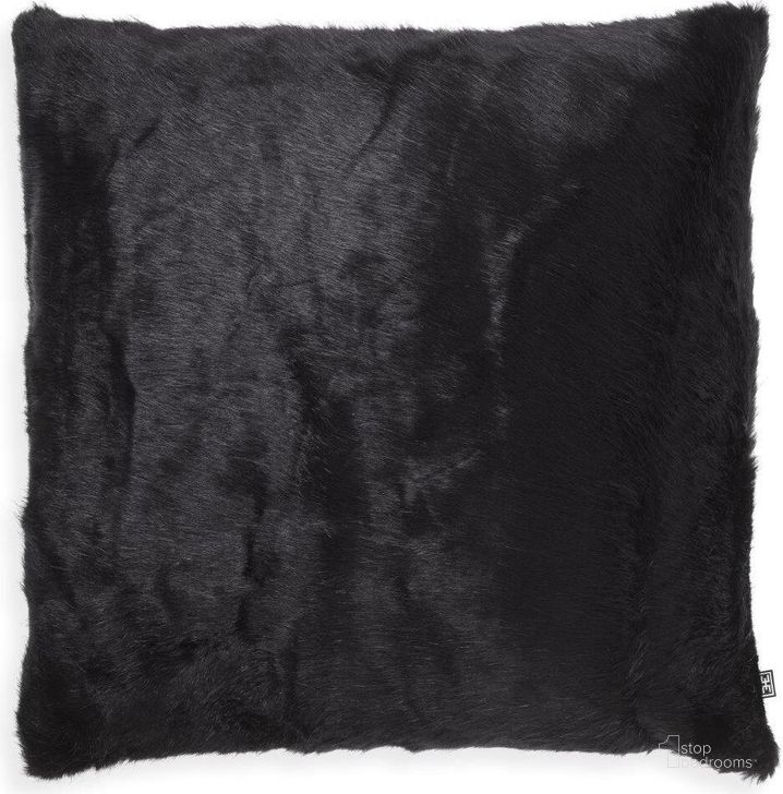 The appearance of Scatter Cushion Alaska Faux Fur Black Square designed by Eichholtz in the modern / contemporary interior design. This black piece of furniture  was selected by 1StopBedrooms from Alaska Collection to add a touch of cosiness and style into your home. Sku: 115790. Product Type: Pillow. Material: Fur. Image1