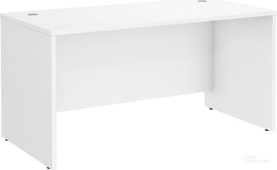 The appearance of Studio C Storm White 60" Office Desk designed by Bush Furniture in the modern / contemporary interior design. This white piece of furniture  was selected by 1StopBedrooms from Studio C Collection to add a touch of cosiness and style into your home. Sku: SCD260WH. Material: Wood. Product Type: Office Desk. Image1