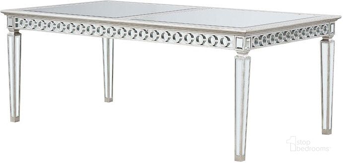 The appearance of Scherffway Antique Platinum Dining Table 0qb24342596 designed by Sterling Designs in the transitional interior design. This antique platinum piece of furniture  was selected by 1StopBedrooms from Scherffway Collection to add a touch of cosiness and style into your home. Sku: 66155. Table Base Style: Legs. Material: Wood. Product Type: Dining Table. Table Top Shape: Rectangular. Size: 72". Image1
