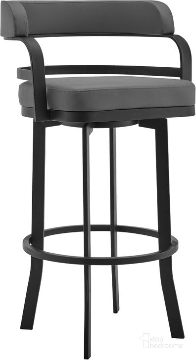 The appearance of Scipio Gray and Black Barstool 0qb24412773 designed by Boho House in the modern / contemporary interior design. This gray and black piece of furniture  was selected by 1StopBedrooms from Scipio Collection to add a touch of cosiness and style into your home. Sku: LCPRBAGRBL26. Product Type: Barstool. Material: Iron. Image1