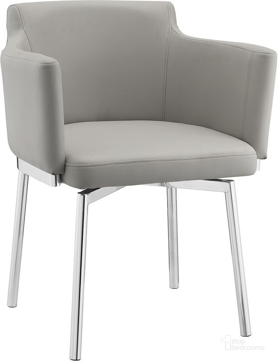 The appearance of Scoutton Gray Dining Chair designed by Atelier Home in the modern / contemporary interior design. This gray piece of furniture  was selected by 1StopBedrooms from Scoutton Collection to add a touch of cosiness and style into your home. Sku: CB-951G. Product Type: Dining Chair. Material: Stainless Steel. Image1