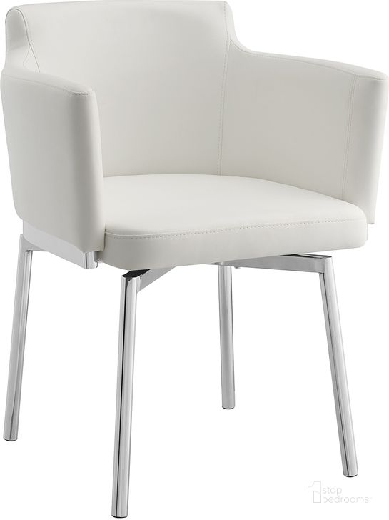 The appearance of Scoutton White Dining Chair designed by Atelier Home in the modern / contemporary interior design. This white piece of furniture  was selected by 1StopBedrooms from Scoutton Collection to add a touch of cosiness and style into your home. Sku: CB-951W. Product Type: Dining Chair. Material: Stainless Steel. Image1