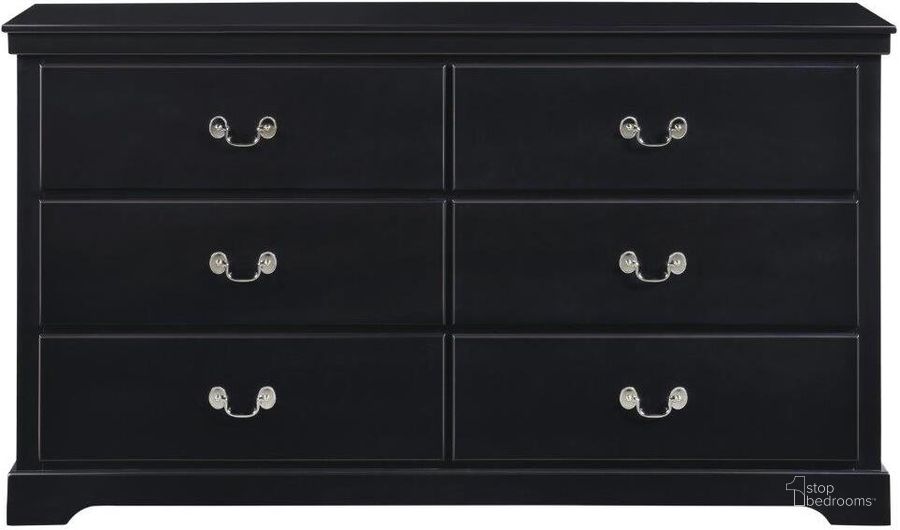 The appearance of Seabright Black Dresser designed by Homelegance in the transitional interior design. This black piece of furniture  was selected by 1StopBedrooms from Seabright Collection to add a touch of cosiness and style into your home. Sku: 1519BK-5. Material: Wood. Product Type: Dresser. Image1