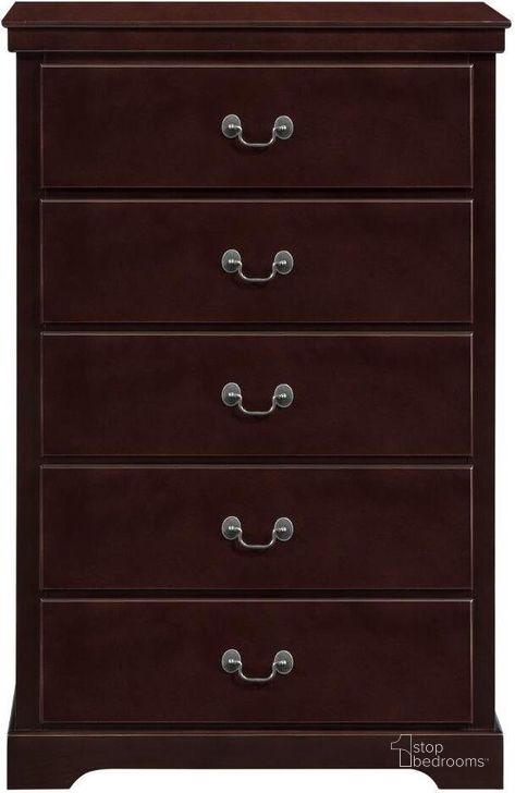 The appearance of Seabright Cherry Chest designed by Homelegance in the transitional interior design. This cherry piece of furniture  was selected by 1StopBedrooms from Seabright Collection to add a touch of cosiness and style into your home. Sku: 1519CH-9. Material: Wood. Product Type: Chest. Image1
