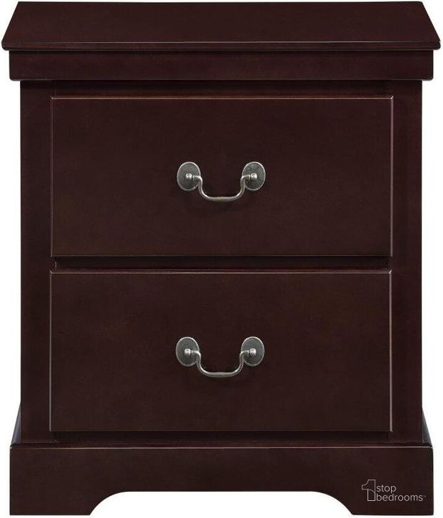 The appearance of Seabright Cherry Nightstand designed by Homelegance in the transitional interior design. This cherry piece of furniture  was selected by 1StopBedrooms from Seabright Collection to add a touch of cosiness and style into your home. Sku: 1519CH-4. Material: Wood. Product Type: Nightstand. Image1
