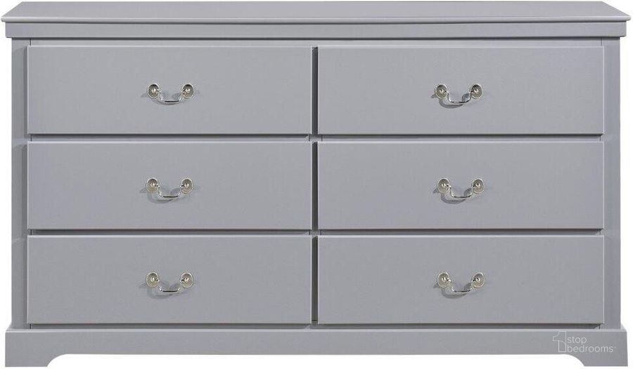 The appearance of Seabright Gray Dresser designed by Homelegance in the transitional interior design. This gray piece of furniture  was selected by 1StopBedrooms from Seabright Collection to add a touch of cosiness and style into your home. Sku: 1519GY-5. Material: Wood. Product Type: Dresser. Image1
