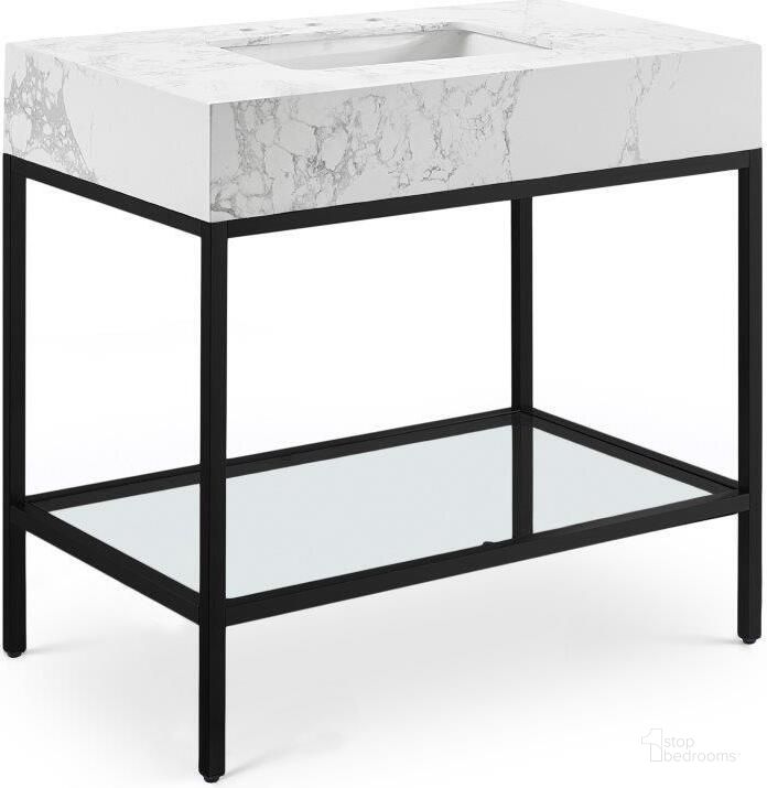 The appearance of Seaglen White Bathroom Vanity Bathroom Furniture 0qb24543915 designed by Furnique in the modern / contemporary interior design. This white piece of furniture  was selected by 1StopBedrooms from Seaglen Collection to add a touch of cosiness and style into your home. Sku: 407White-36. Material: Marble. Product Type: Bathroom Vanity. Image1